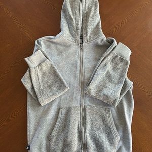 Gray Lightweight Zip-Up Hoodie